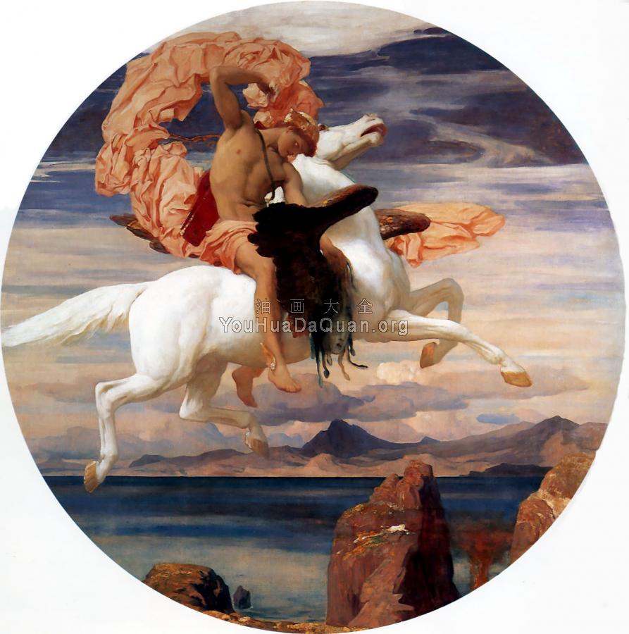 Perseus on Pegasus Hastening to the Rescue of Andromeda - 弗雷德里克·莱顿爵士
